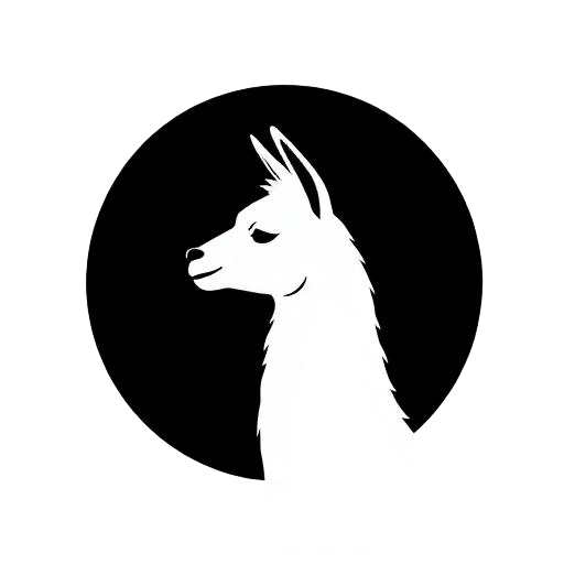 Logo LhamaLay — silhueta de lhama